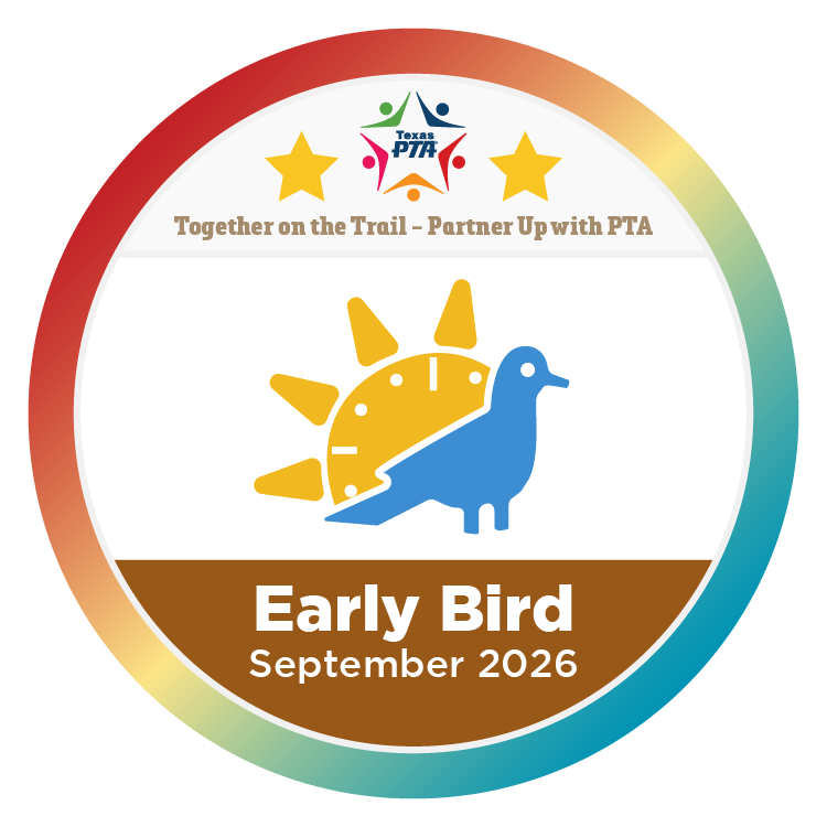 Texas PTA Early Bird Achievement emblem
